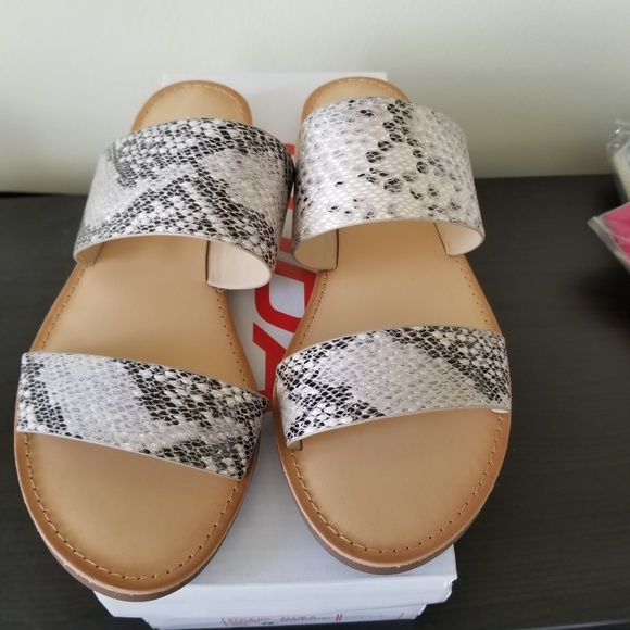 NEW ! 💖 Double Strap Python Womens Sandals - Picture 5 of 7